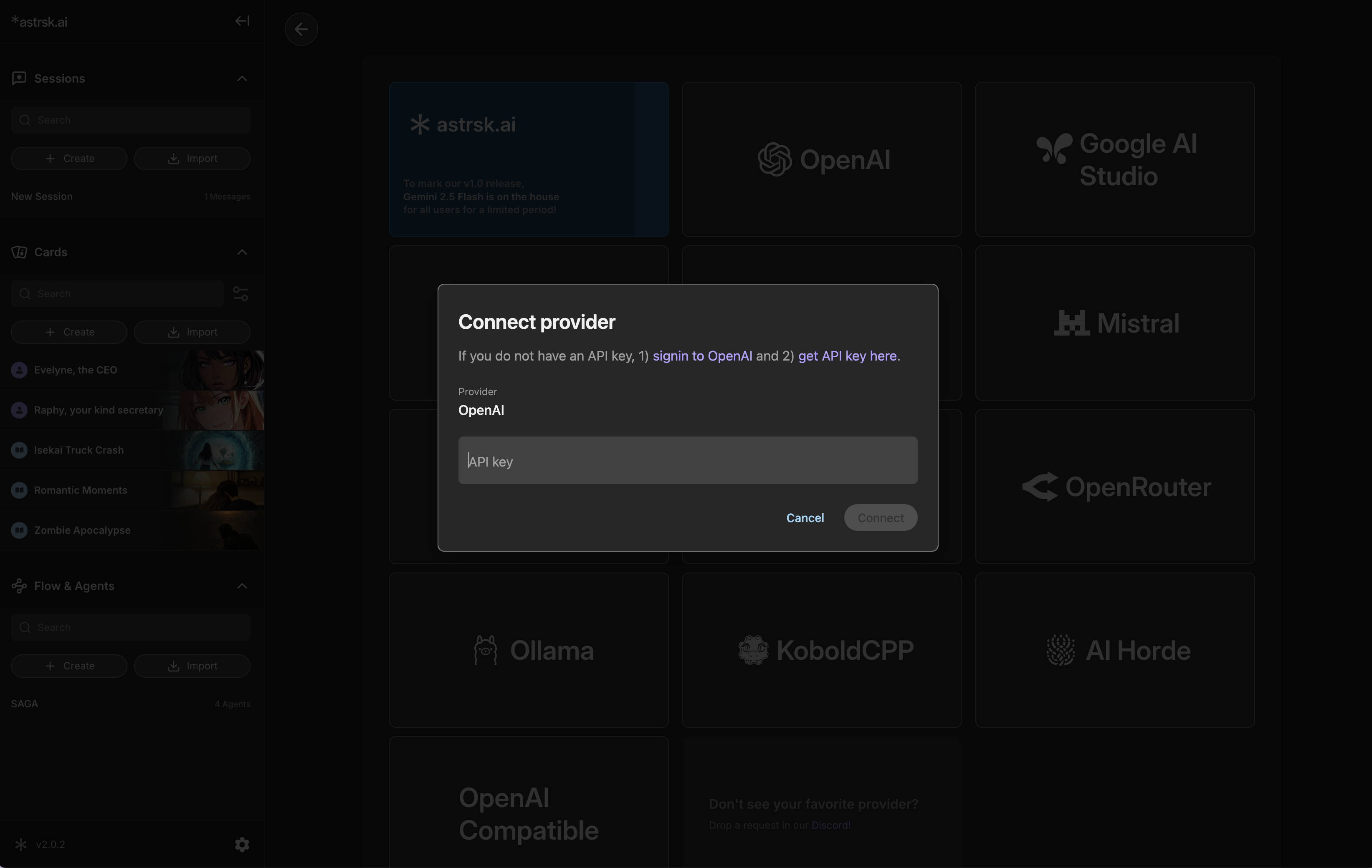 API Key Input Field