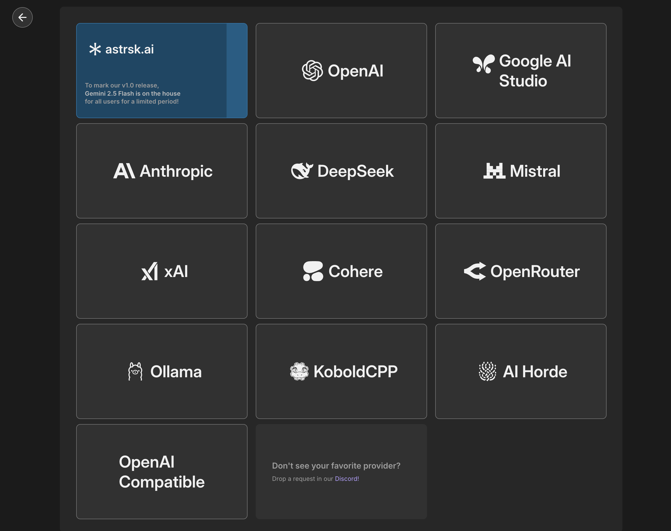 Provider and Models Overview